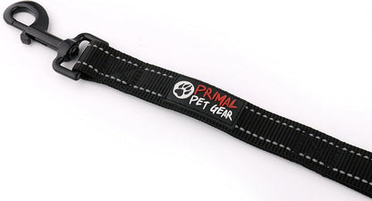 6-Foot Heavy Duty Dog Leash with Padded Traffic Handles, Reflective Dual Handle Design for Enhanced Control and Safety Training, Suitable for Large and Medium Dogs (Black)