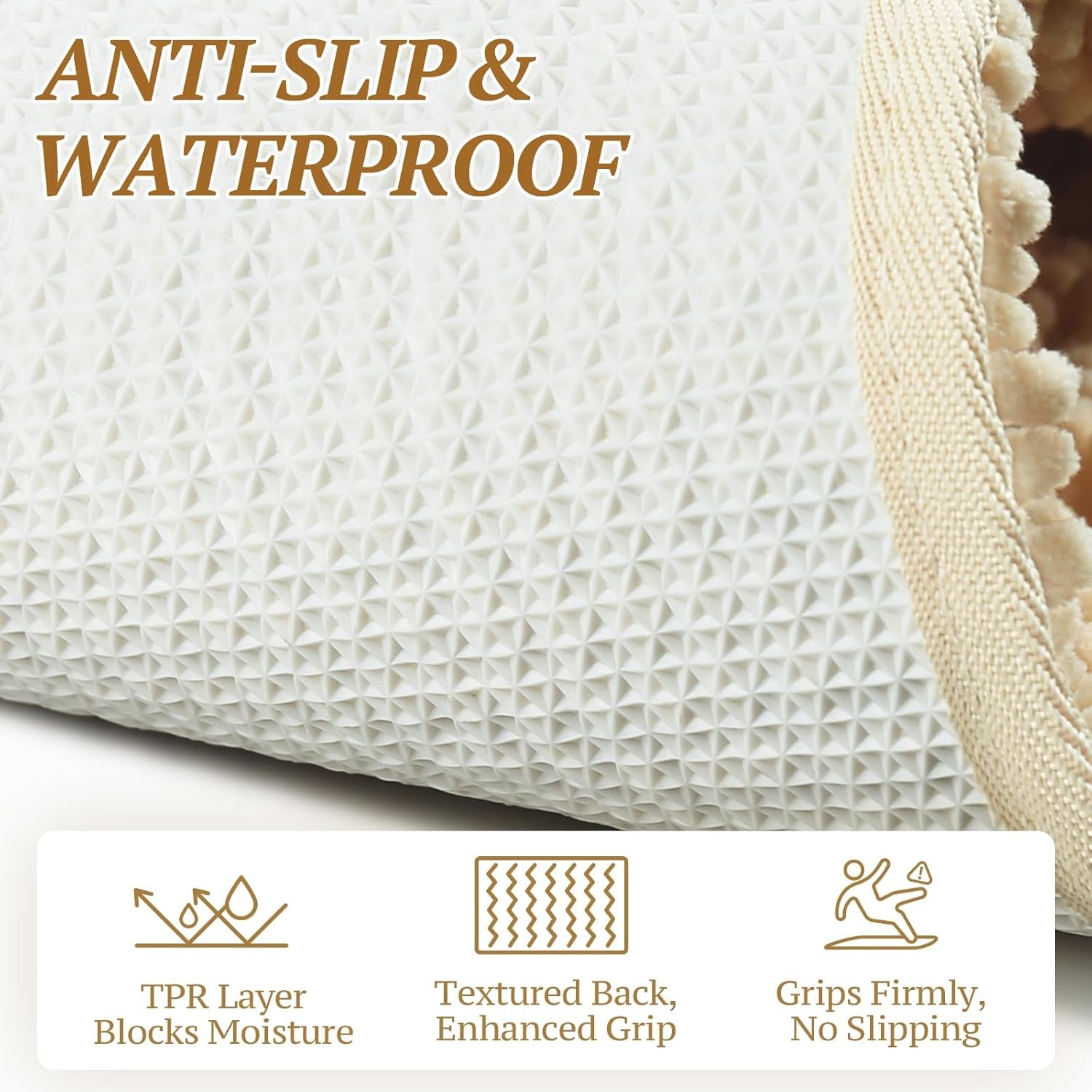 Absorpmax Dog Door Mat for Muddy Paws, 31" x 20", Beige