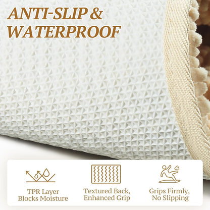 Absorpmax Dog Door Mat for Muddy Paws, 31" x 20", Beige