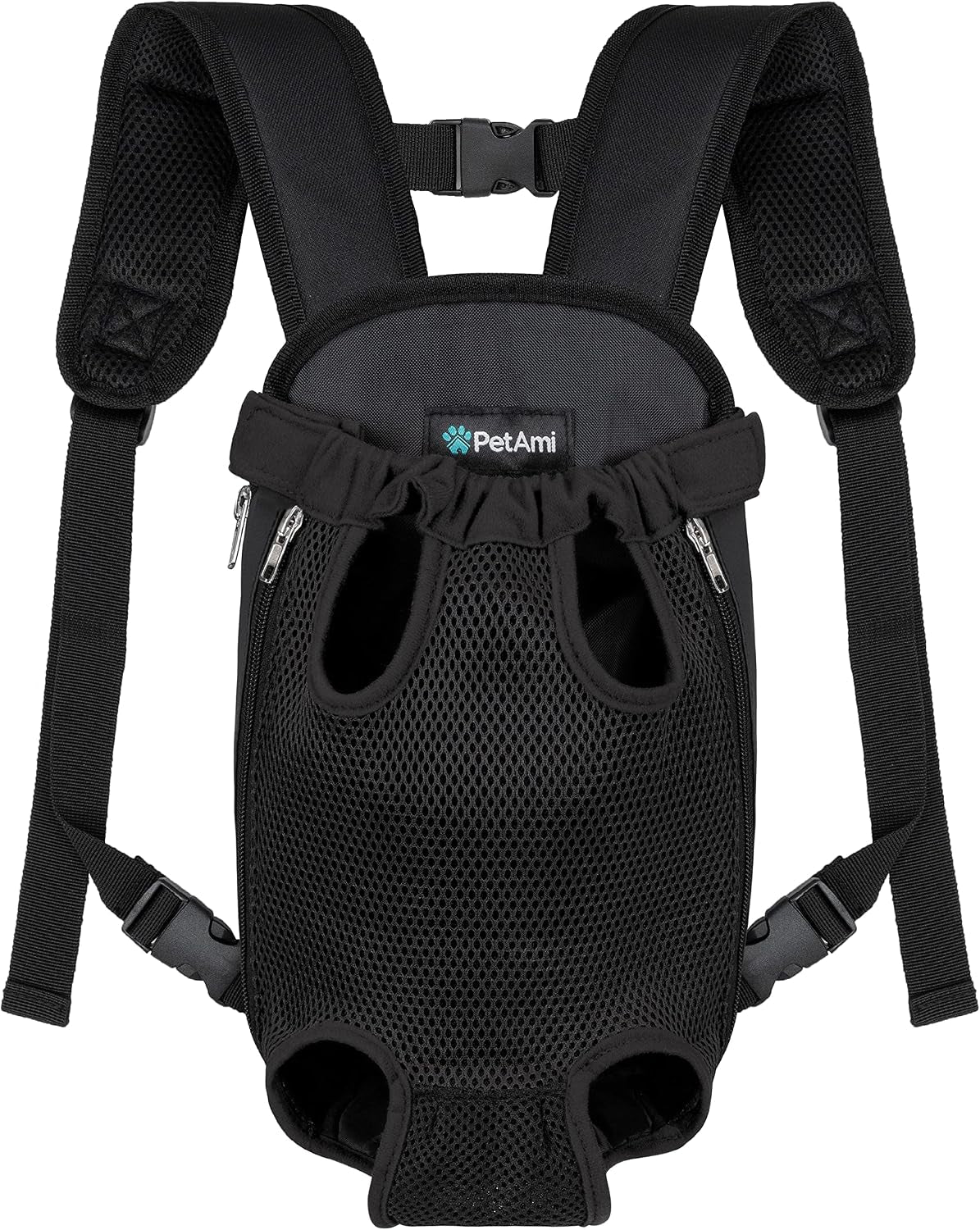 Dog Carrier Backpack, Adjustable Dog Pet Cat Front Carrier Backpack | Ventilated Dog Chest Carrier for Hiking Camping Travel, Sling Bag for Small Medium Dog Cat Puppies, Small, 5-9 Lbs, Black