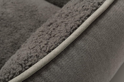 Rectangle Dog Bed - Washable and Warm with Anti-Slip Bottom for Small, Medium, and Large Dogs (Medium, Grey)
