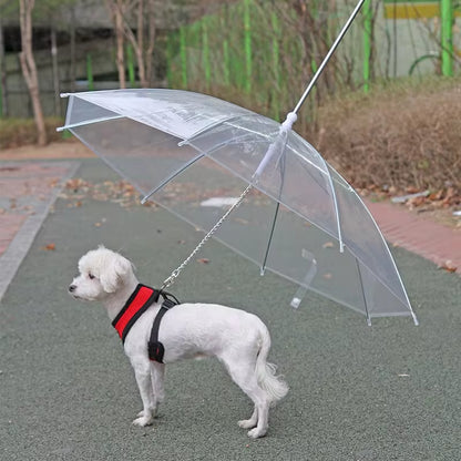 2026 Adjustable Rainproof and Snowproof Umbrella Leash for Small Dogs